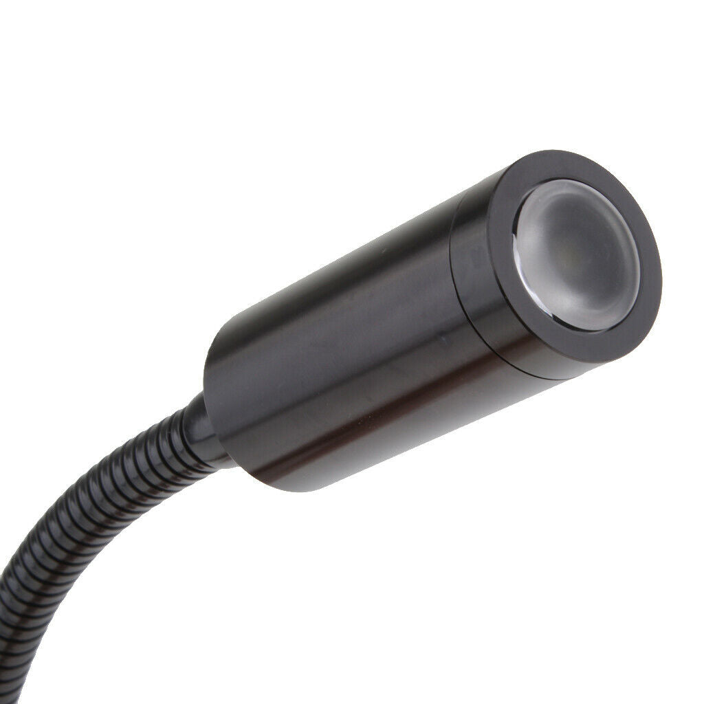 12V 2W Gooseneck LED Reading Lamp Chart/Map Light for Boat Marine Black