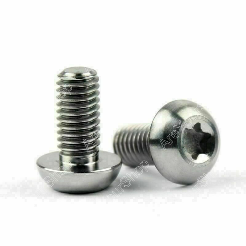 12Pc Titanium Ti M5x10mm Screws Torx T25 Head Titanium Disc Brake Rotor Bolts P