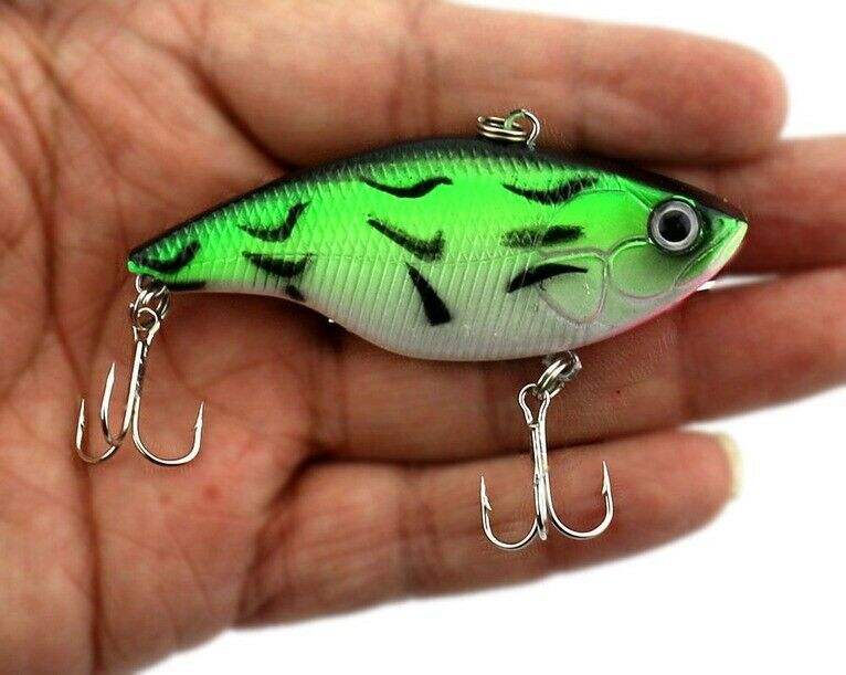 10pcs 7.5cm 18g Plastic VIB Fishing Bait Lures Shaking Crankbaits 6# Hook Tackle