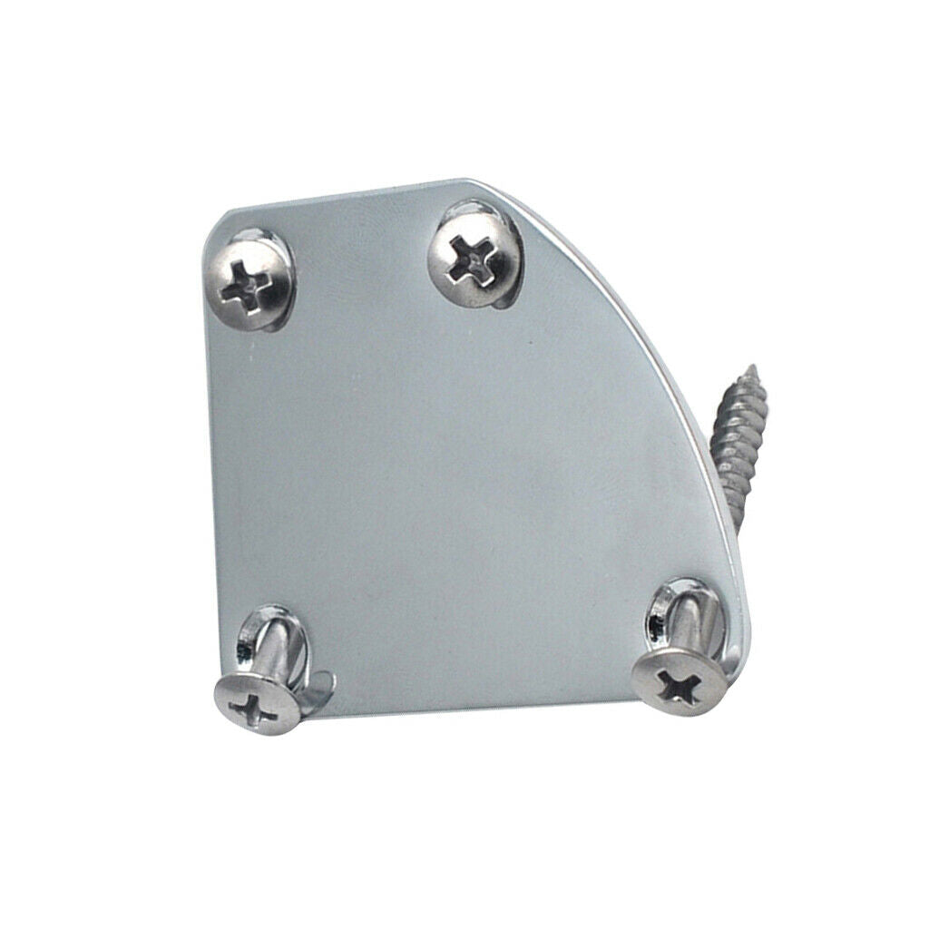 Electric Guitar Neck Plate With Screws Fastening Guitar Bass Parts