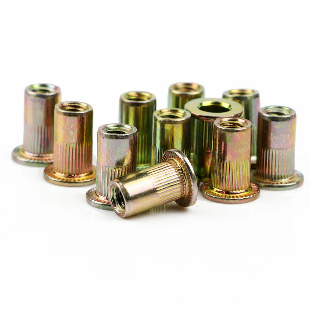 M4/5/6/8 Metric Countersunk Head Blind Rivet Nut Rivnut Insert Nutserts 100 Pcs