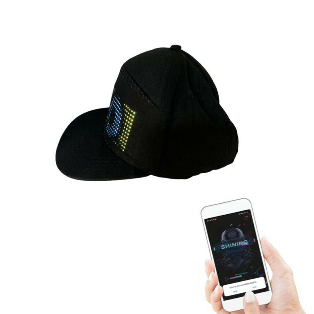 Fashion Luminous Glow LED Display   Hat Breathable for Hip-hop Festival