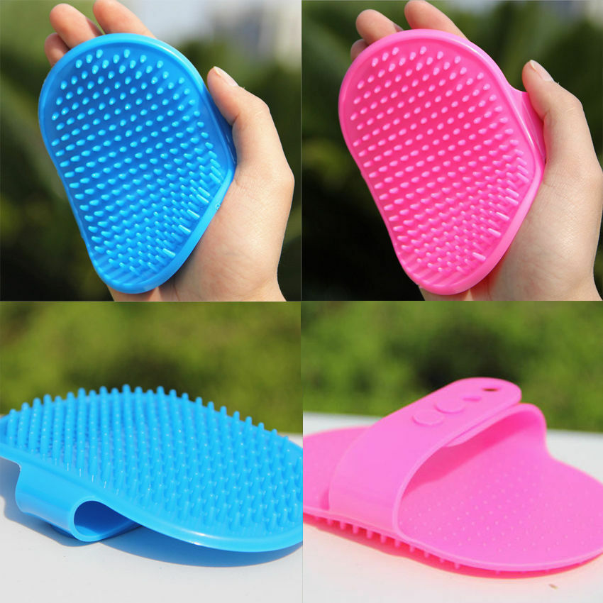 Popular Dog Cat Bath Brush Comb Hair Rubber Glove Pet Hair Grooming Mitt loB Qx