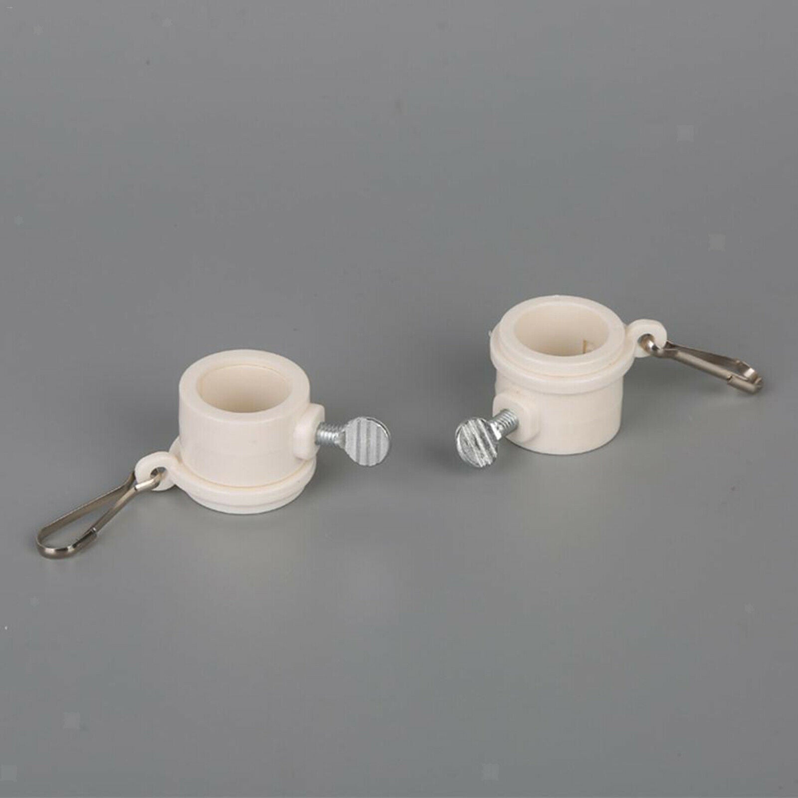 1 Pair 360 Degree Flag Pole Rings Anti-Wrap Grommet Clip Plastic 1.15inch