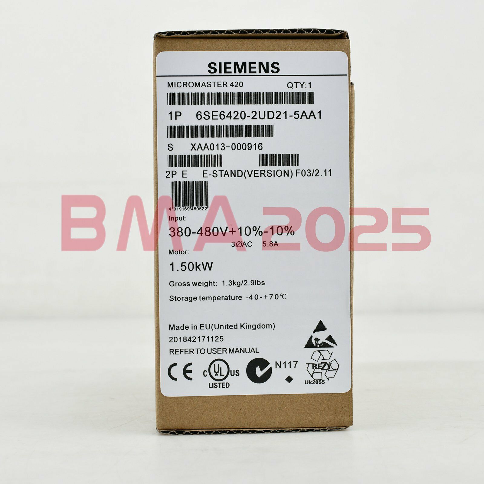 New 6SE6 420-2UD21-5AA1 6SE6420-2UD21-5AA1 1 year warranty free Ship SM9T