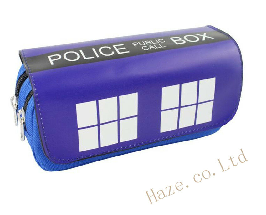 Doctor Who Pupil Pencil Bag Double layer Coin Bag Portable Cosmetic Pouch