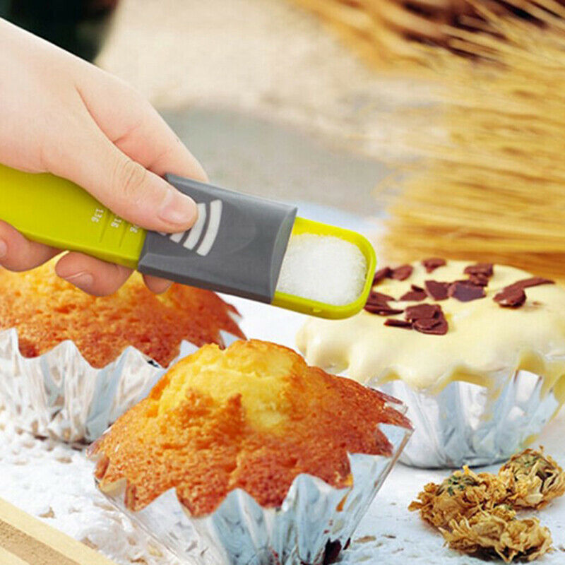 Kitchen Double End Eight Stalls Adjustable Scale Measuring Spoons Meterin.l8