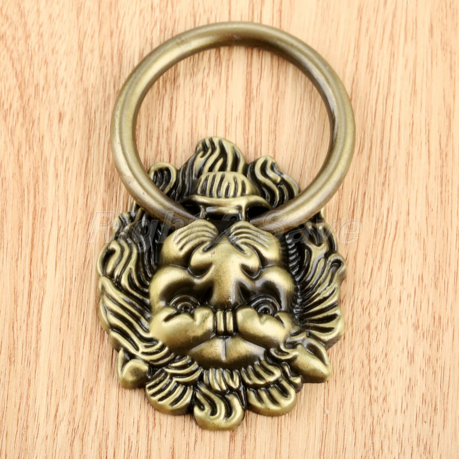 Metal Lion Head Furniture Cabinet Knobs Ring Dresser Drawer Door Pull Handle