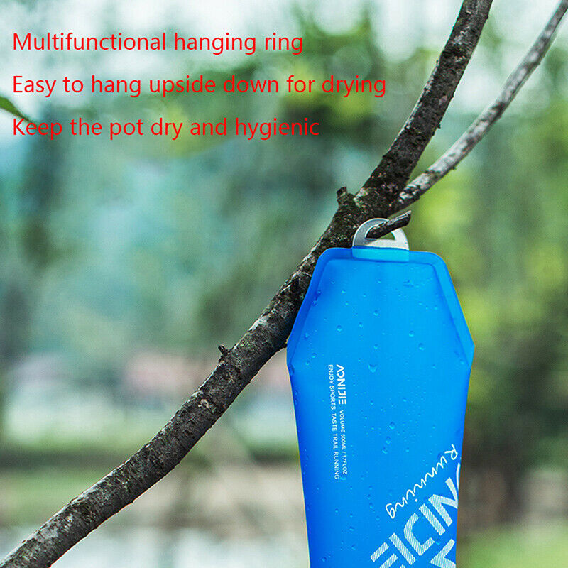 500ml Outdoor Sports Bevel Water Bottle Soft Flask Hydration Kettle BPA F JY