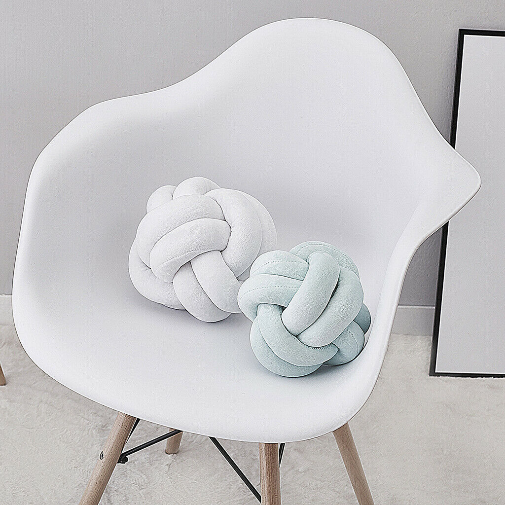Set of 2 Knot Pillow Soft Plush Throw Pillow 18cm Mat for Bedroom Hotel