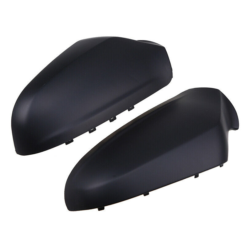 Pair Door Side Wing Mirror Cover Casing Black For VAUXHALL ASTRA H 2004-2008