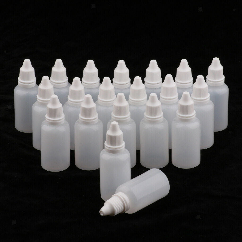 20x 30ml Empty Plastic Squeezable Dropper Bottles Eye Liquid Dropper Vials