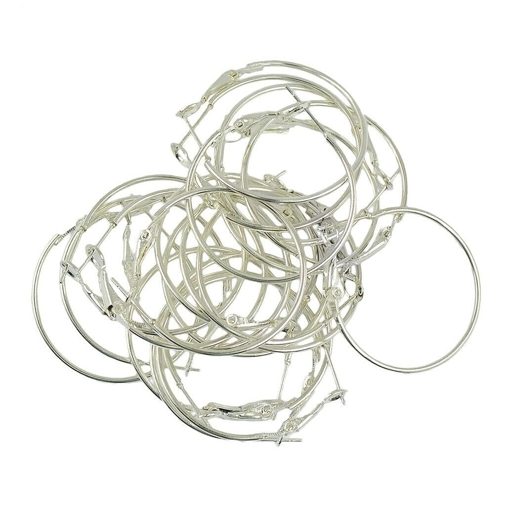 40pcs Brass Metal Earring Hoop Beading Components Jewelry Finding Making 2