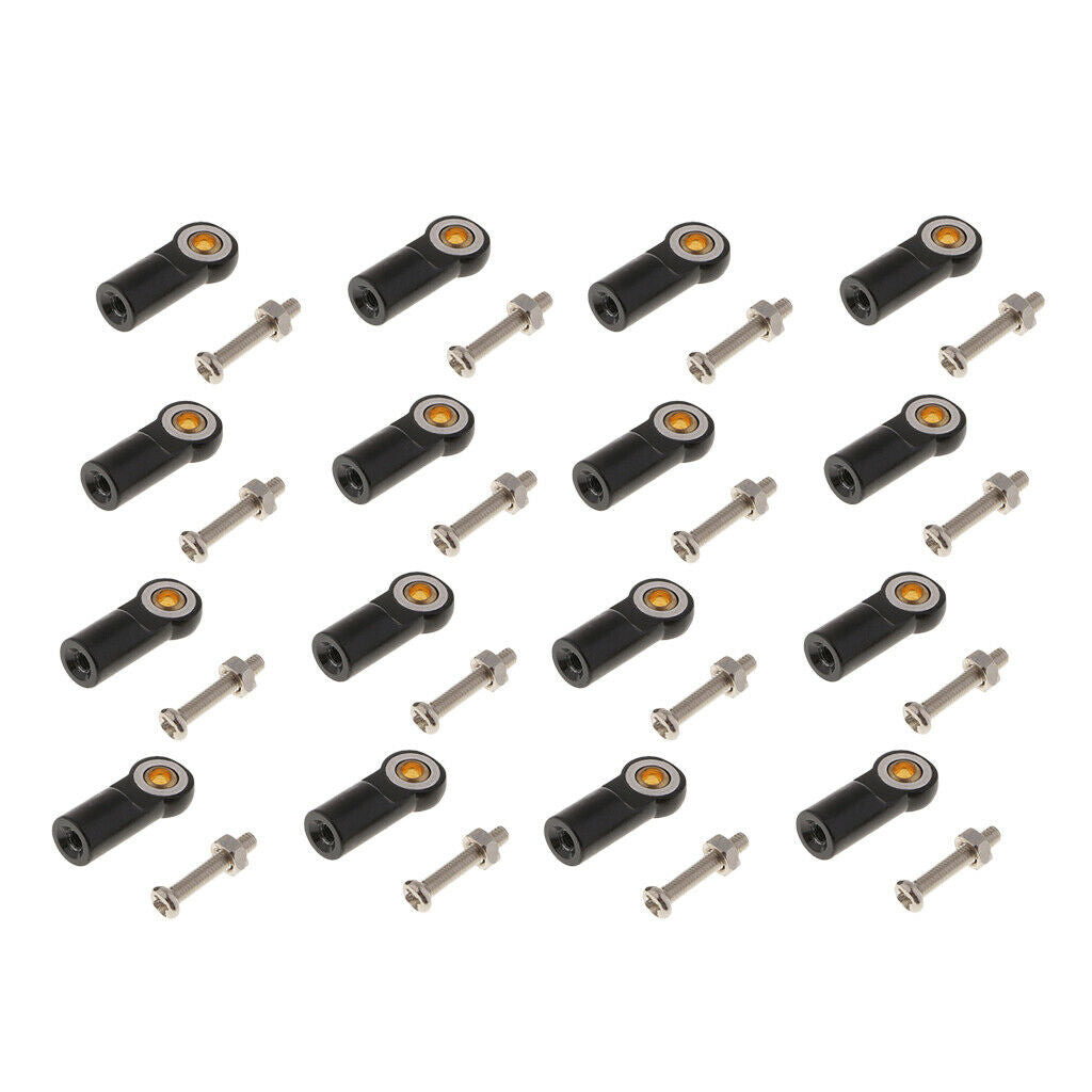 Set of 16 M3 Metal Link Rod End Ball Joint for 1/10 RC Car Parts