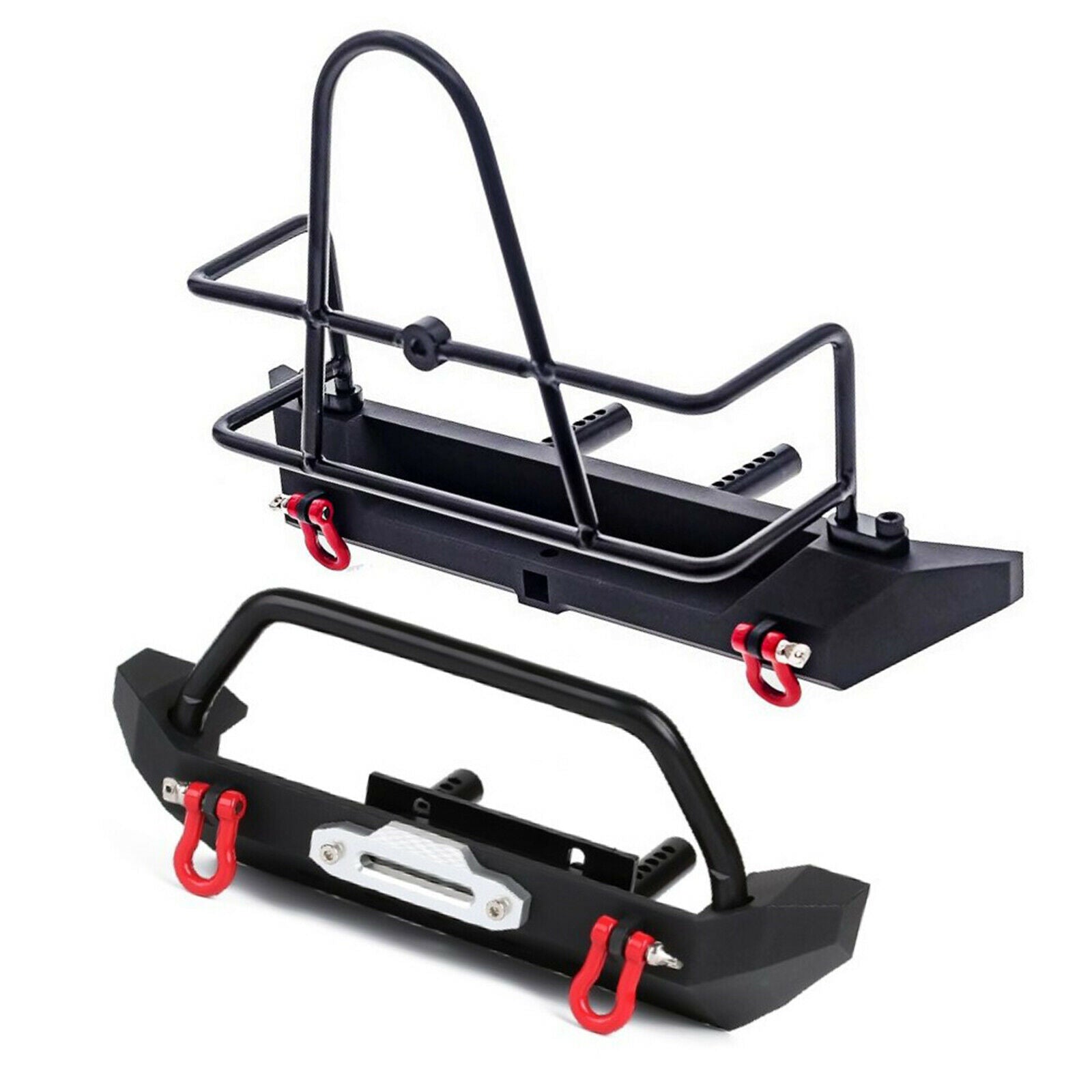 For 1/10 RC Axial SCX10 90046 SCX10 III AXI03007 Crawler Metal Front Rear Bumper