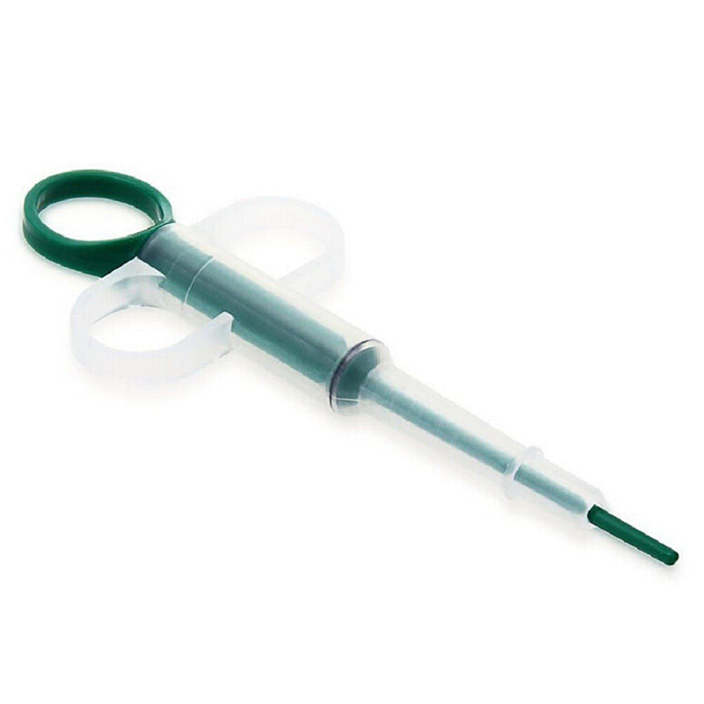 Pet Dog Cat Capsule Tablet Pill Gun Piller Pusher Syringe Doser- Green - mdXJGR