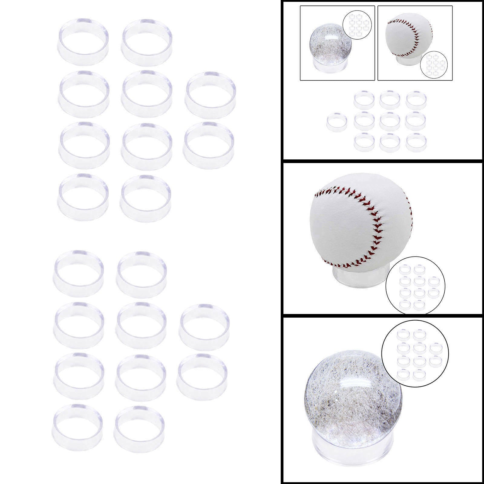 20Pcs Clear Display Stand For Crystal Ball Quartz Glass Stone Gems Base