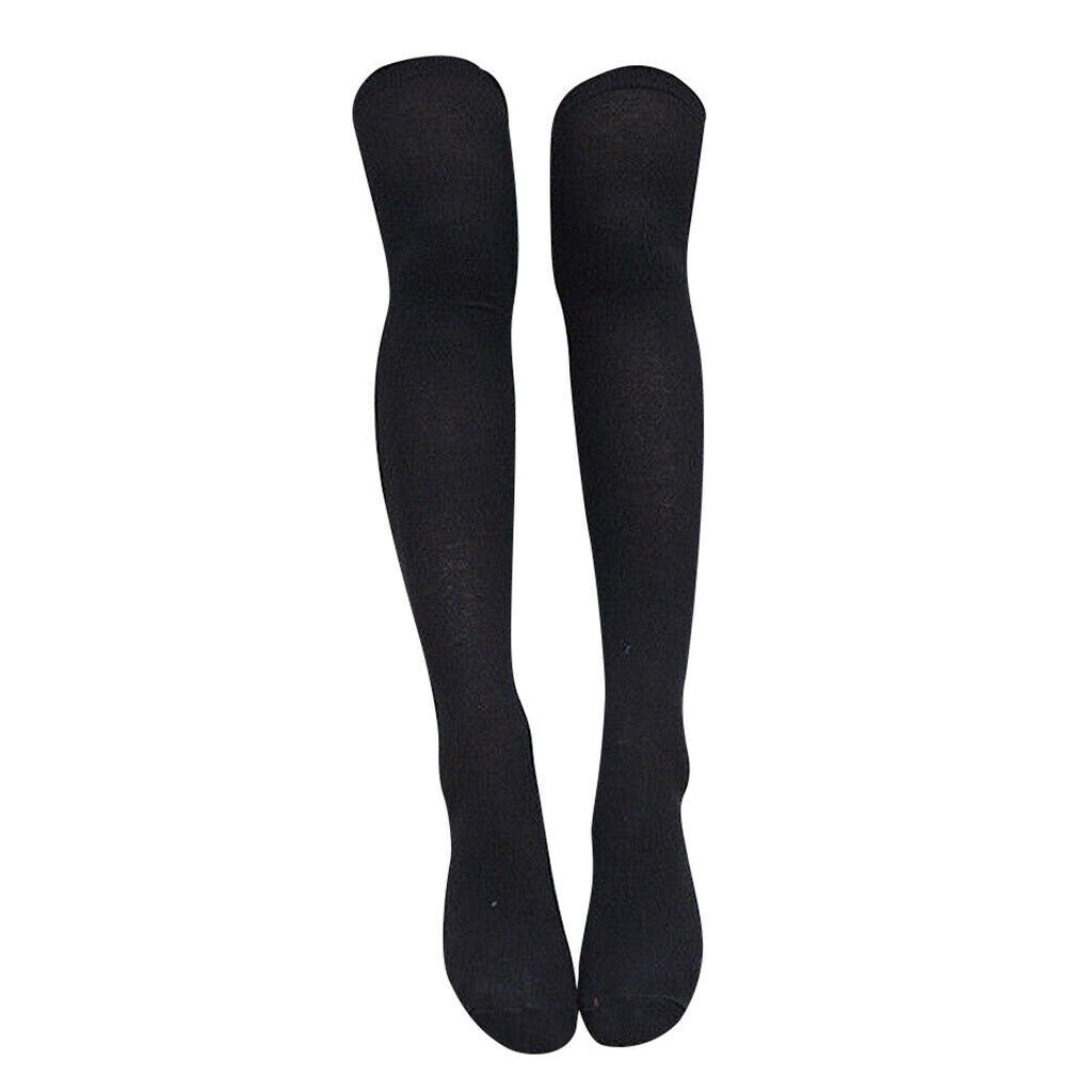 5 Pairs Set Womens Girl Sexy Plain Thigh High Socks Stocking School Socks