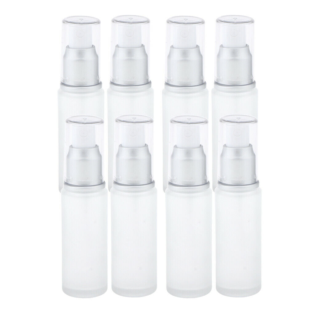 8 Pieces Portable Matting Frosted Fine Mist Sprayer Empty Makeup Bottles 30ml