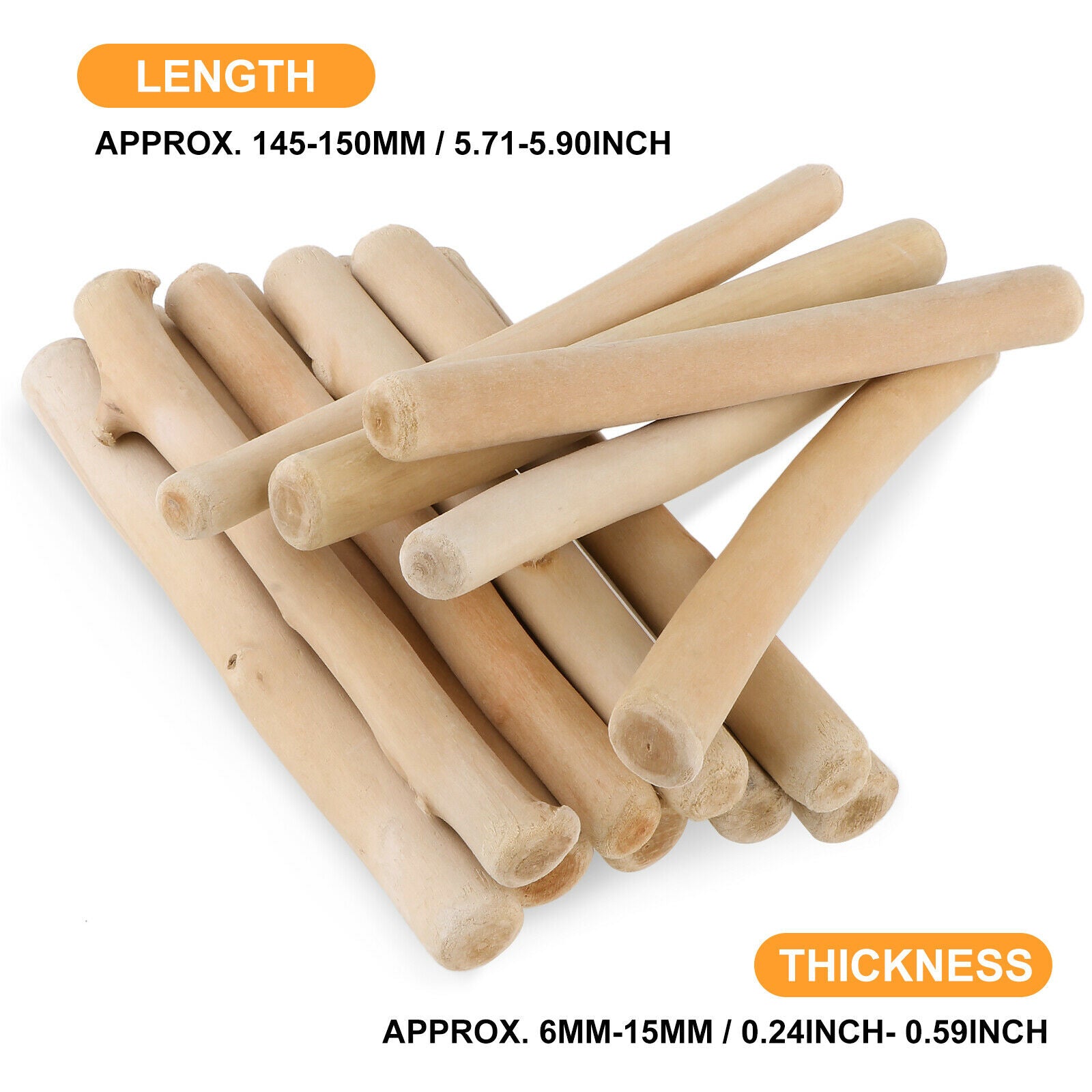 Small Natural Driftwood Branch Sticks DIY Wood Craft Wreath Decorations
