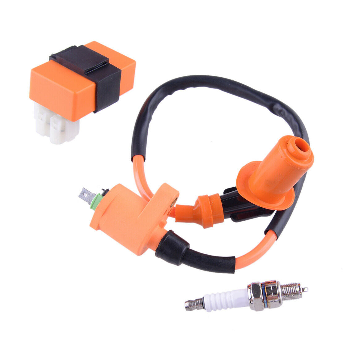 Racing CDI Box Ignition Coil Spark Plug fit for GY6 50cc 125cc 150cc ATV Scooter