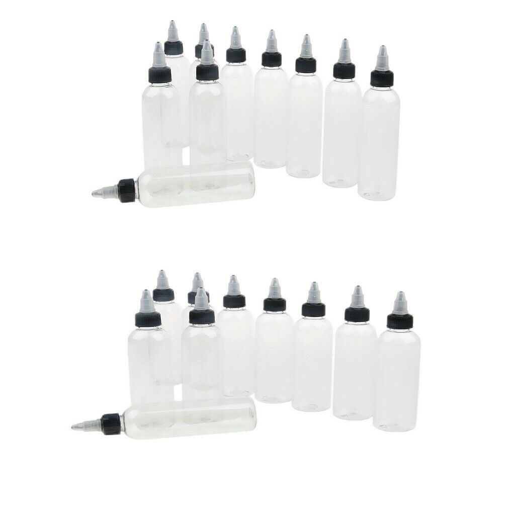 20x Plastic Empty Squeeze Bottles Twist   Bottle Salad Dressings Craft