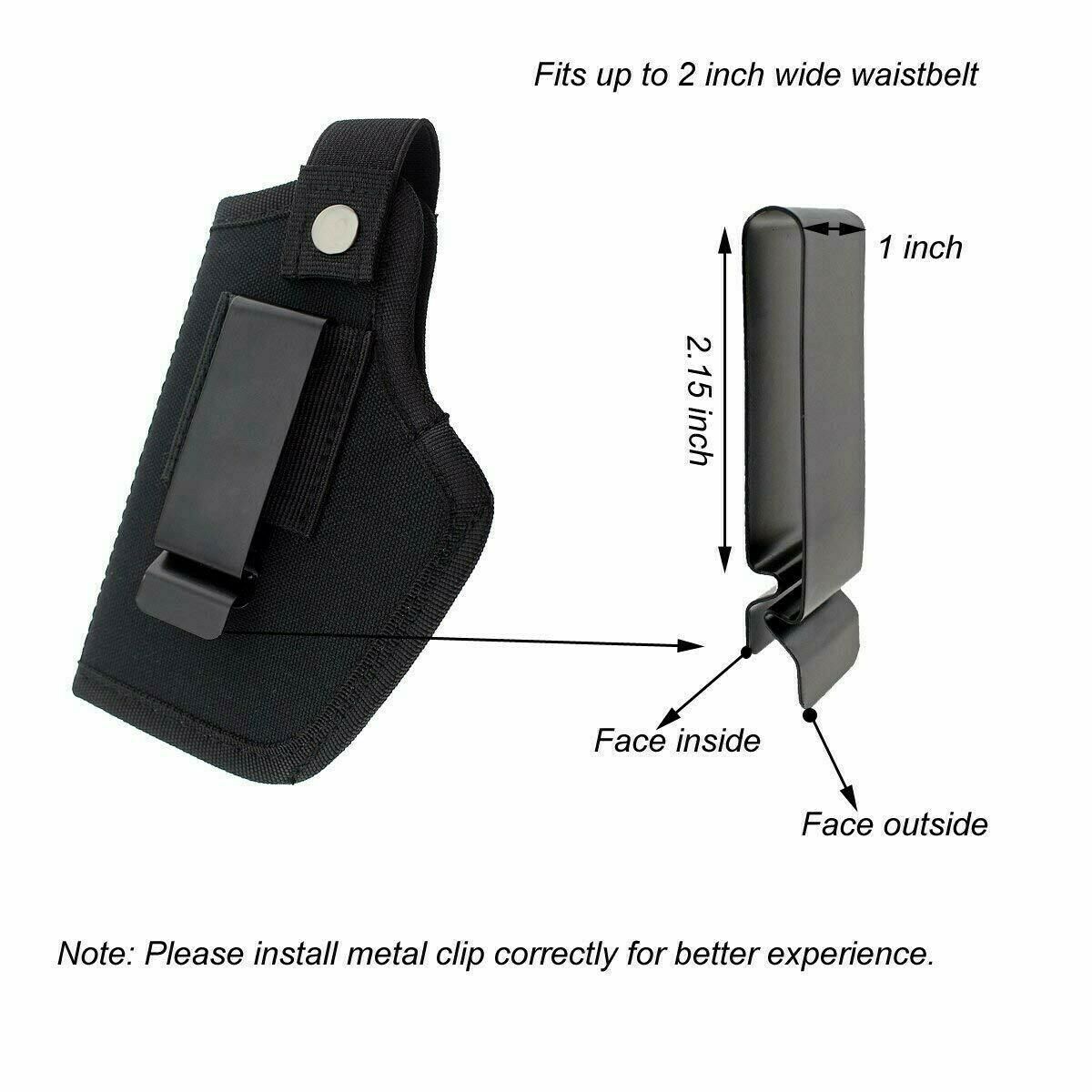 Universal Concealed Carry Holster Right Left Hand Gun Carrier Holster