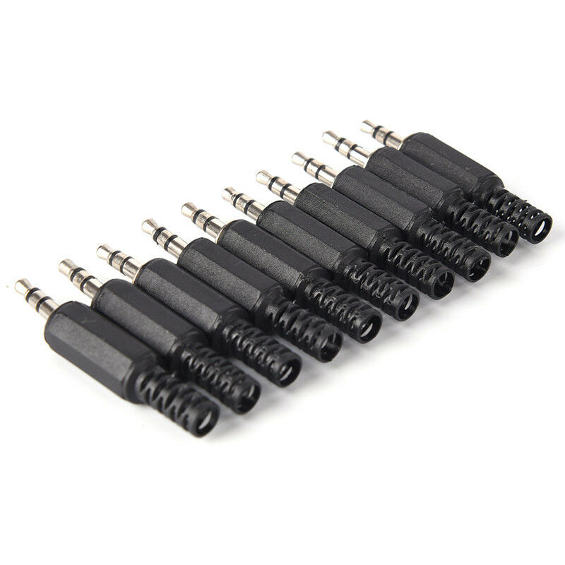 5PCS 3.5mm 1/8" Audio Male Plug Jack Adapter Stereo Connector Headphon.l8