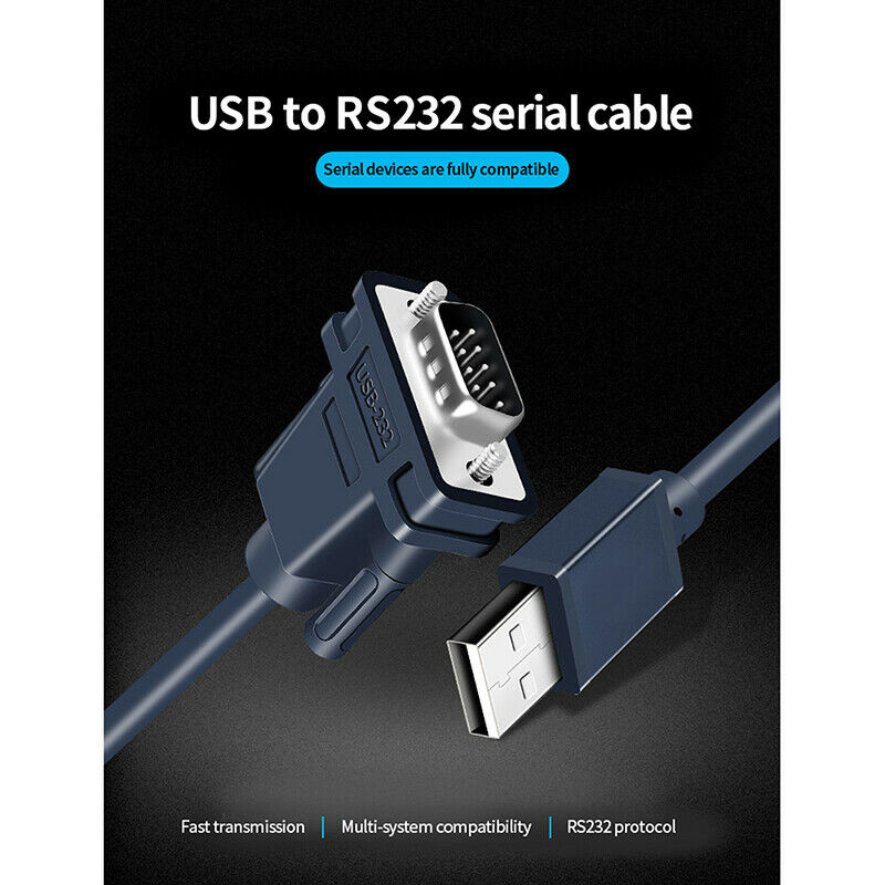 USB to DB9 RS232 male Serial Data Cable Adapter USB COM Port DB9 Pin Cable RBDA