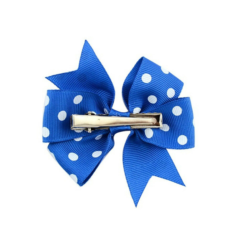 20 pcs Assorted Baby Girls Polka Dot Hair Bows Hair Pins Headwear Accessories
