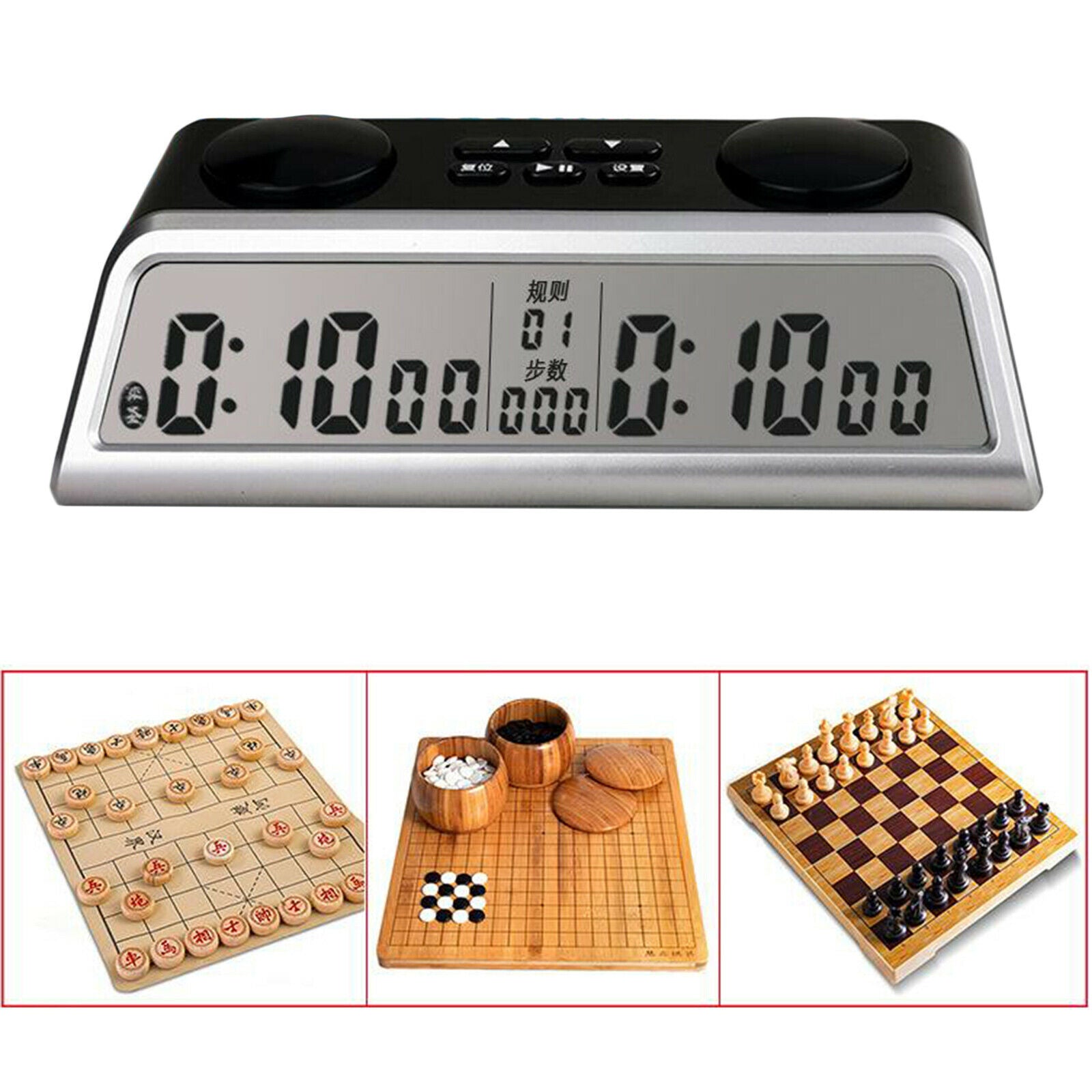 Digital Board Game Competition Counting Alarm Timer Watch Chess Clock