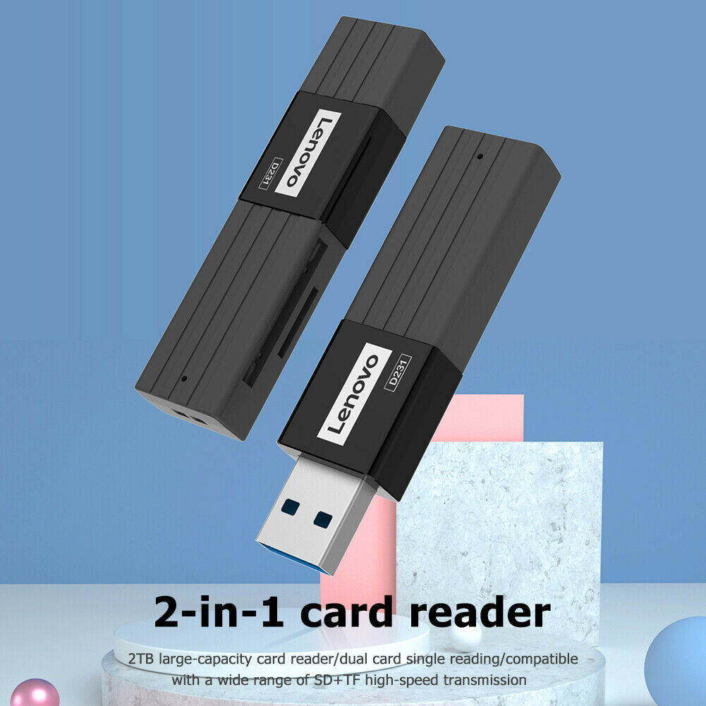 Lenovo D231 USB 3.0 Memory Card Reader TF Security Digital Card Reader @