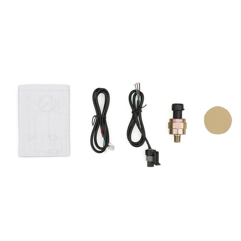 60mm 12V Fuel Pressure Gauge Oil Press Gauge White Led Fuel Gauge Universal S7A4
