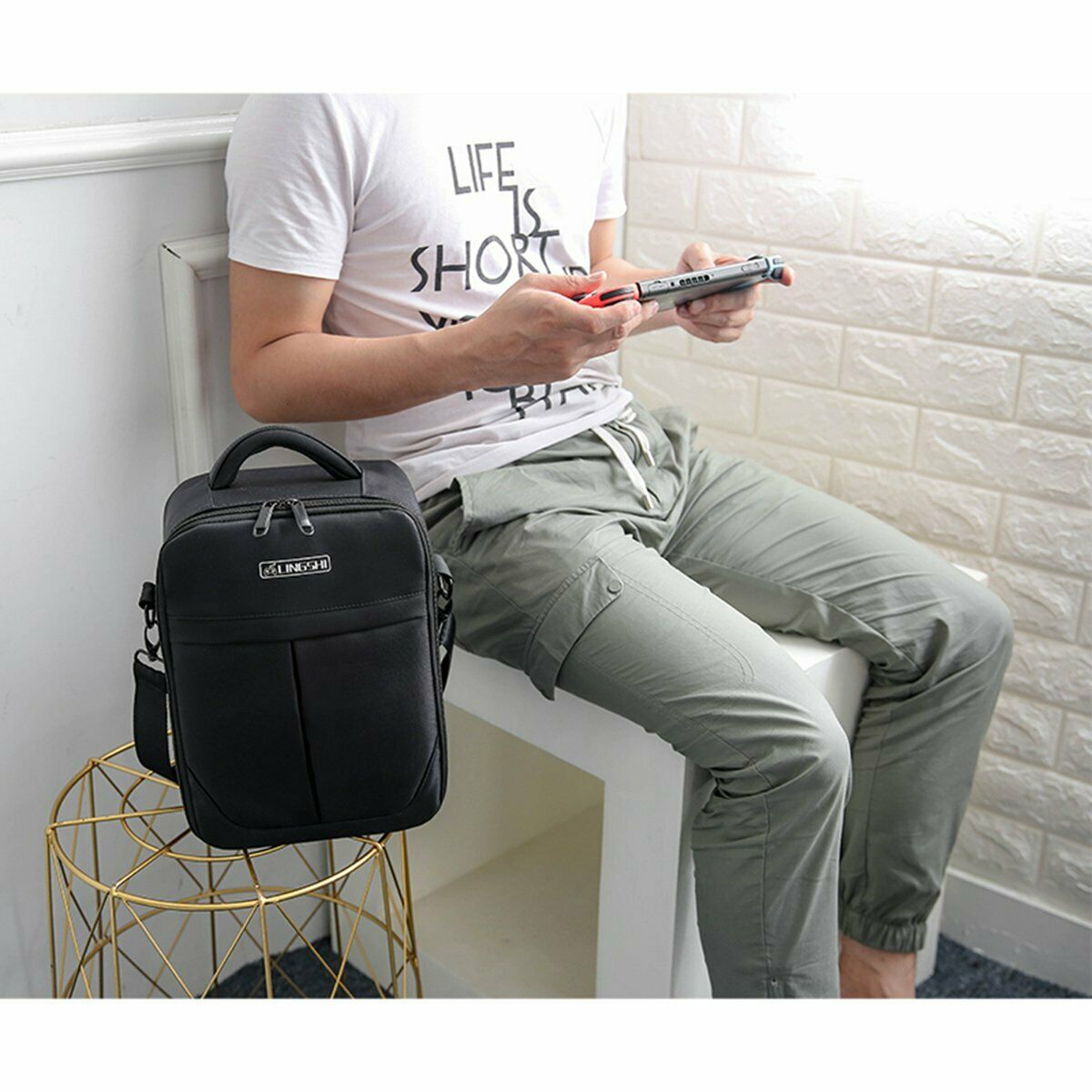 For DJI MAVIC Air 2 Waterproof Storage Bag Carrying Case W/ Shoulder Strap Parts