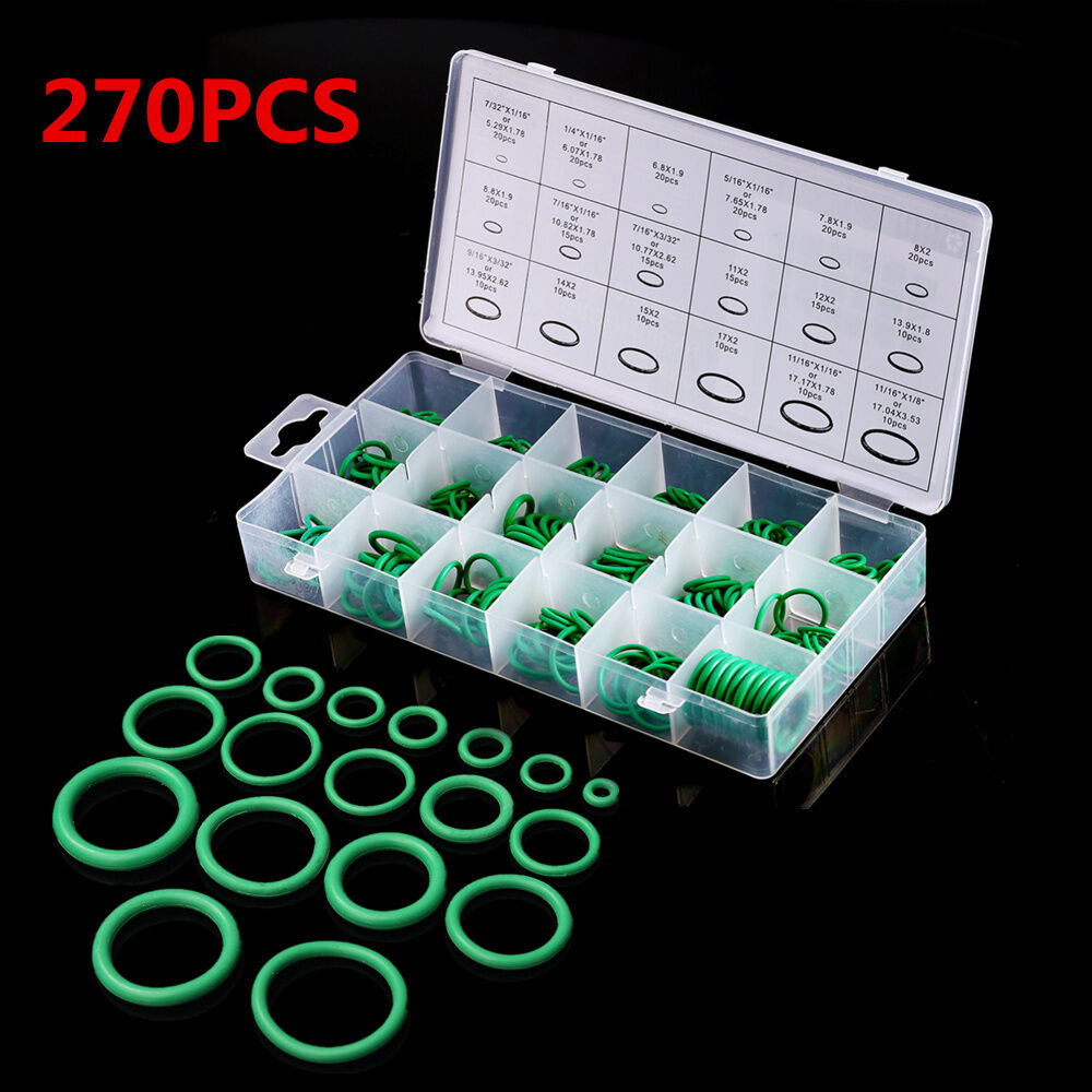 270pc 18 Size Car HNBR A/C System Air Conditioning O-Ring Seals Vehicle Kit Tool