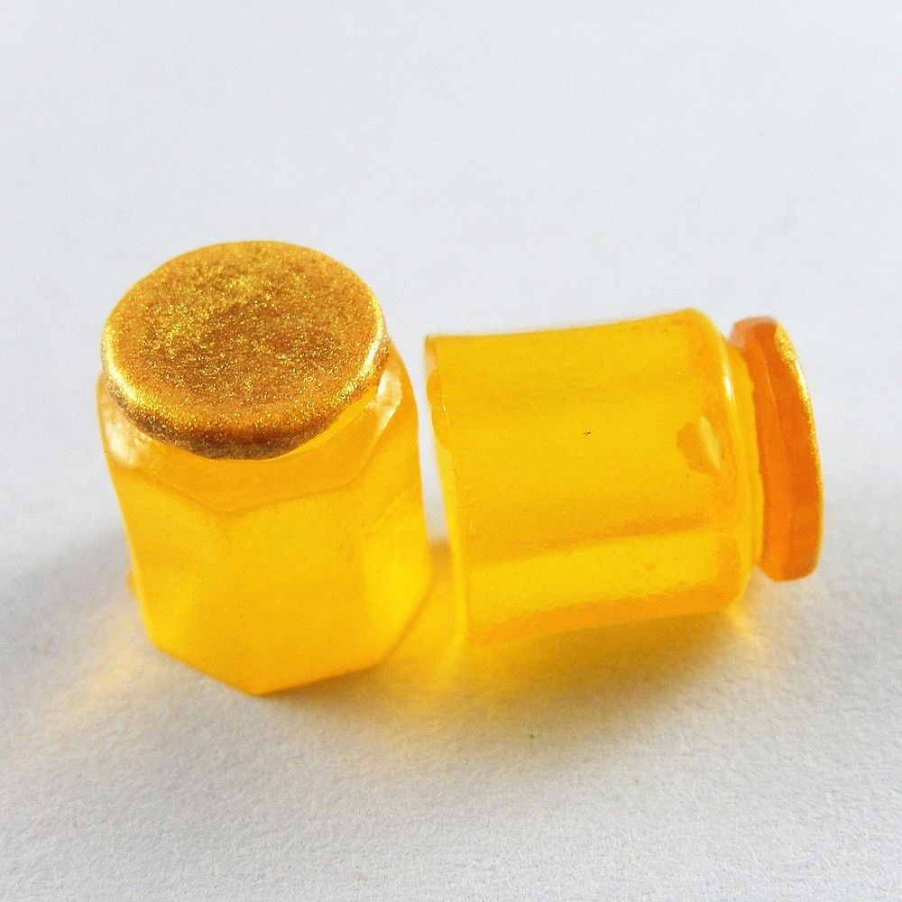 20 pcs Orange AB Plastic Mini Jar Pendant Jewelry Craft Findings 13x10x10mm