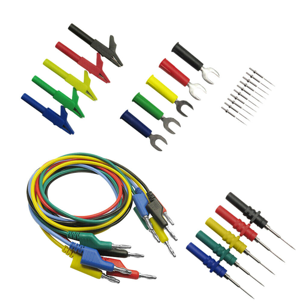 4mm Banana to Banana Test Lead Probes Kit for Multimeter with Alligator Clip