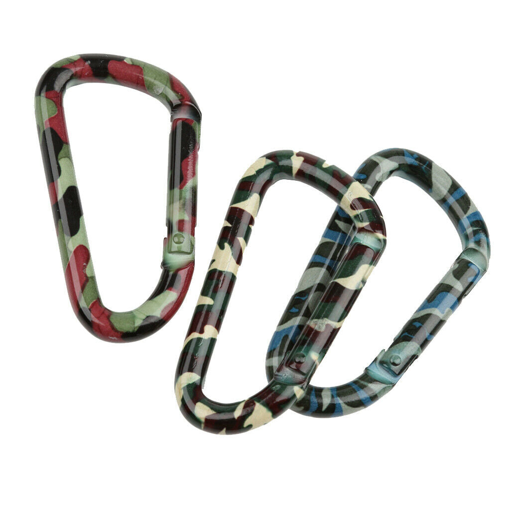 Outdoor Camping Hiking Spring Snap Clip Carabiner Keychain - Camouflage 1