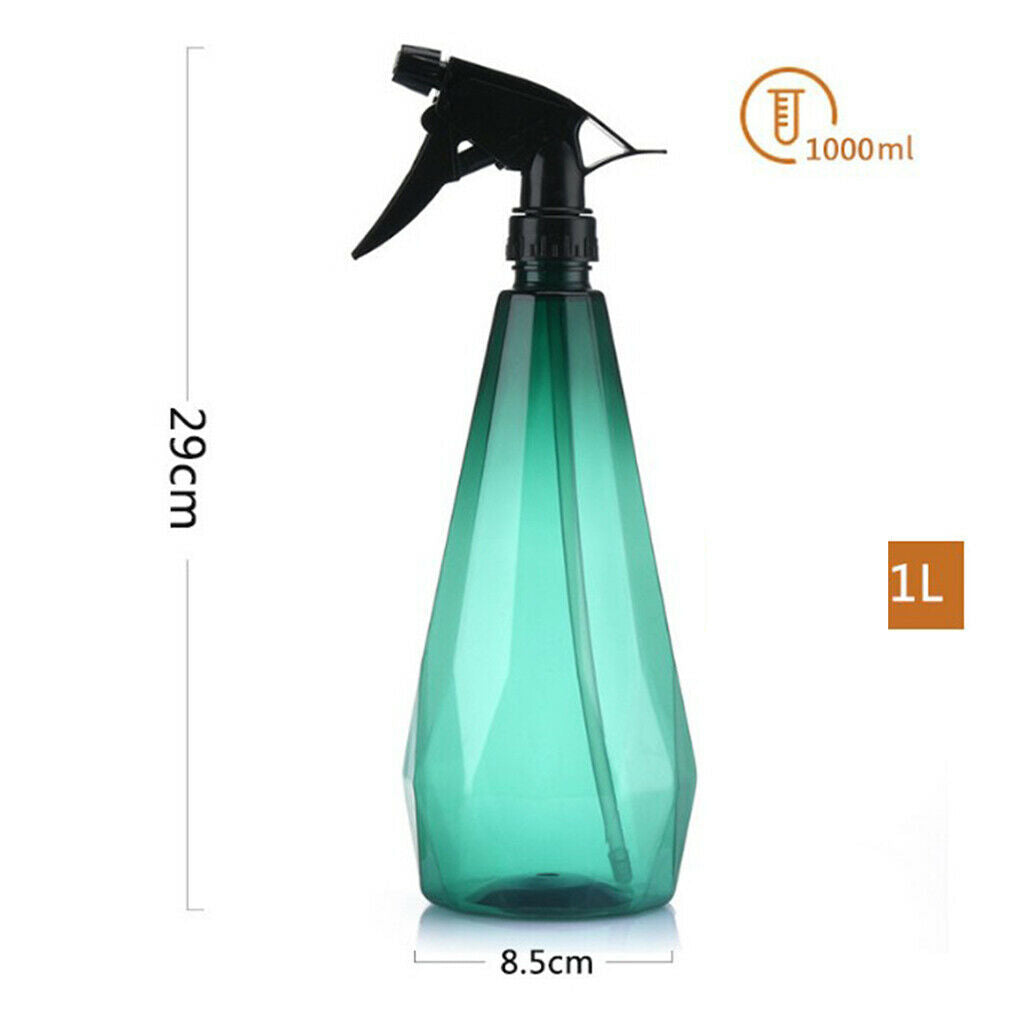 2pcs 2x 1000ml Misting Spray Bottle Clear Plant Watering Can Trigger Sprayer
