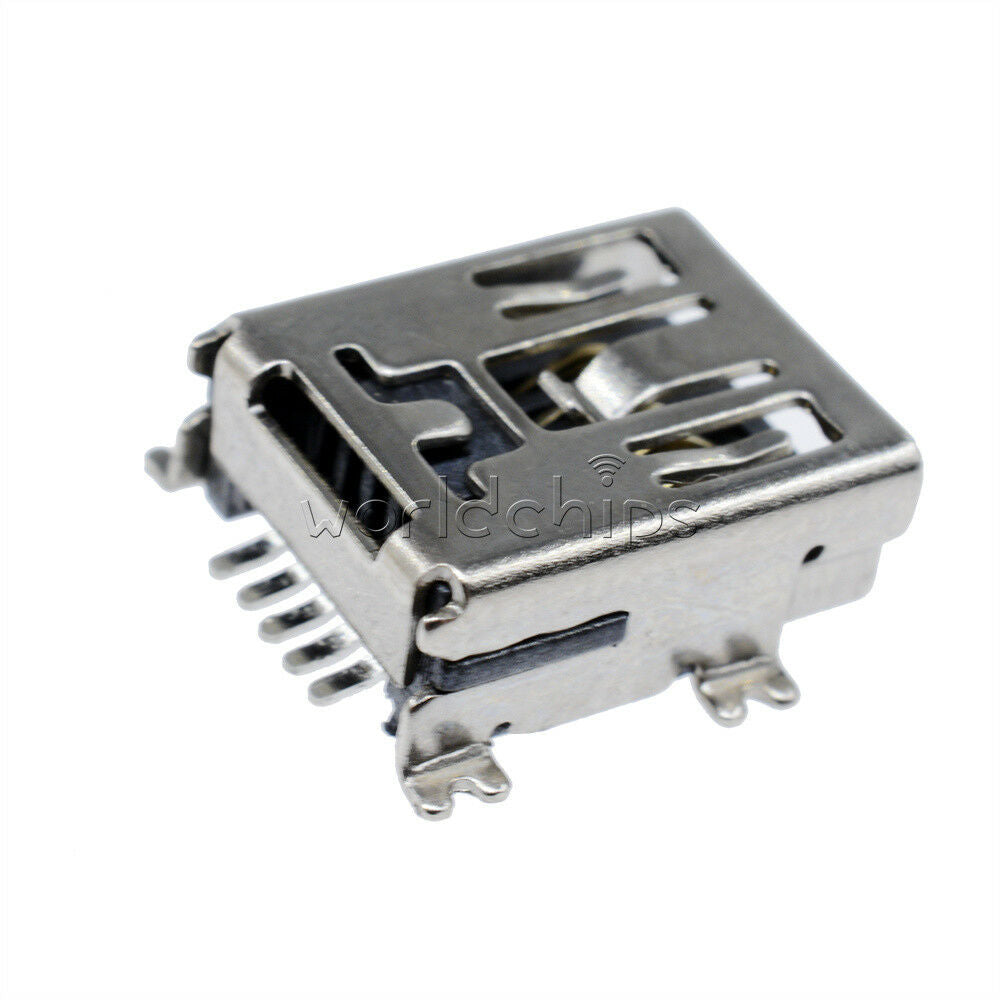 10Pcs Mini USB Type B Female 5-Pin SMT SMD Socket Jack Connector Port PCB Board