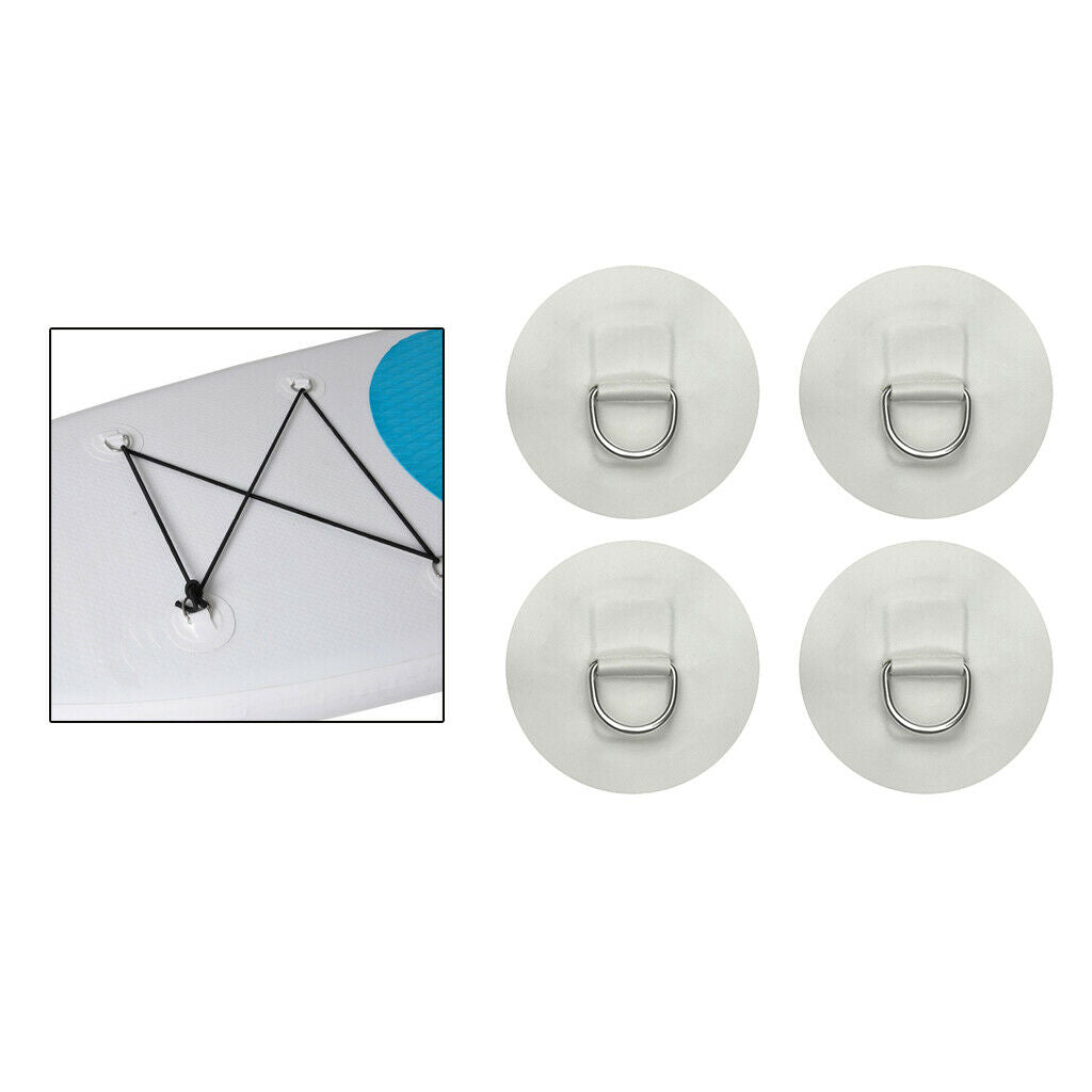 4Pieces 4" Inflatable Boat Raft Kayak Dinghy Surfboard D-Ring Patch Pad