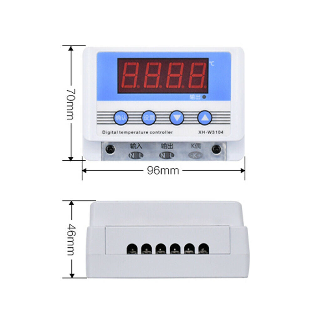 AC220V Digital Thermostat Thermocouple High Temperature Industrial Temperature
