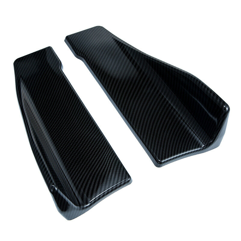 2X Car Bumper Spoiler Rear Lip Side Skirt Extension Splitter Winglet Wings ABS