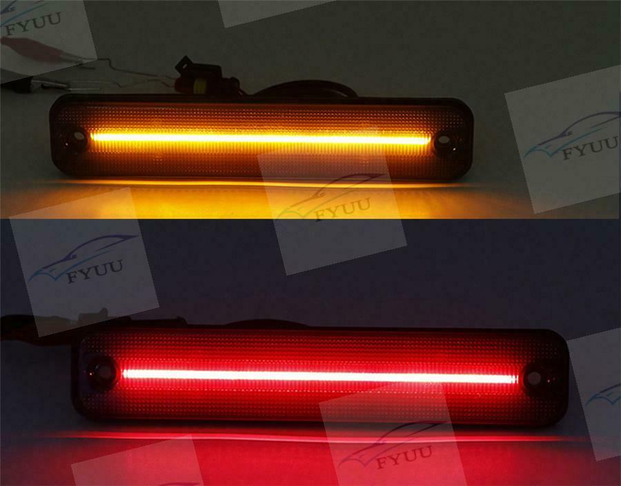 For 2003-2009 Hummer H2 Front AMBER Rear RED Fender LED Side Marker Signal Light