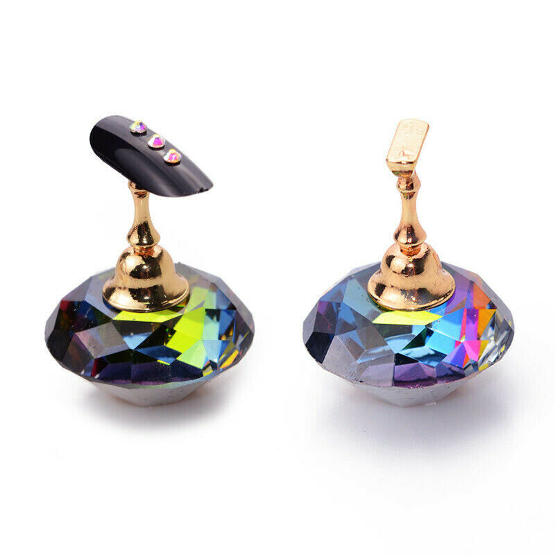 1x Magnetic Nail Art Tool Practice Training Display Stand Acrylic Crystal Holder