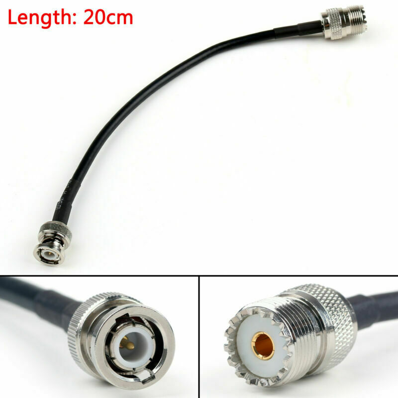 5X 20cm RG58 Cable BNC Male To SO239 UHF Female Jack Straight Pigtail 8in A6