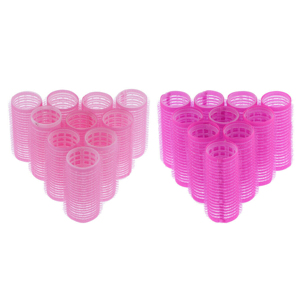 20 Pieces Professional Self Grip Hair Rollers Curls Stick Waving Tool New