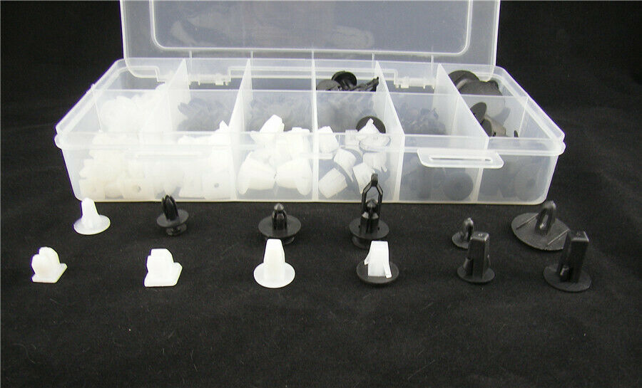 146X Clips Door Trim Panel Retainer Nylon Screw Grommet Hood Bumper Fender Clip