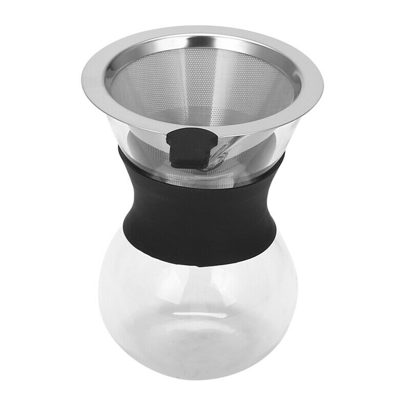 200ML Pour Over Coffee Maker Filter Dripper Glass Container Coffee PercolatorsG8