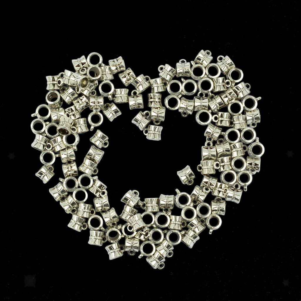 100X Retro Spacer Beads Charm Bracelets Fitting European Jewelry Findings